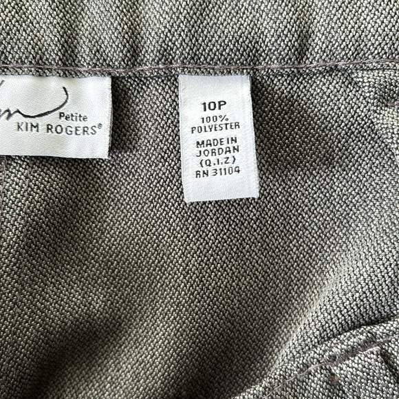 Kim Rogers petite Women’s Gray Elastic Waist Insets With Pockets Pants
⁩ - Picture 11 of 14